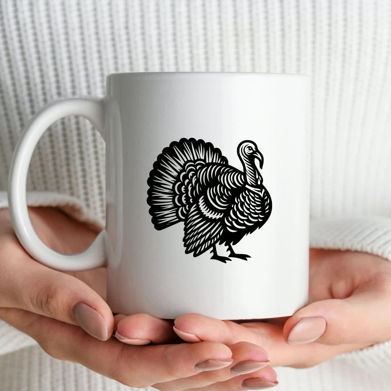 Wild Turkey SVG Bundle, Turkey Bird Clipart, Hand Drawn
